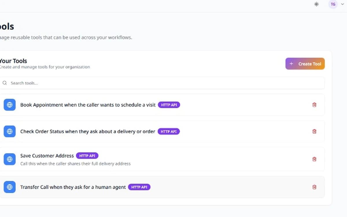 Integration / webhook configuration